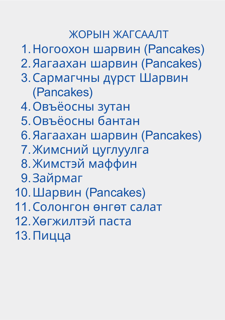 Modplay Миний анхны хоолны ном (Montessori Kids Cookbook)  (Digital PDF)